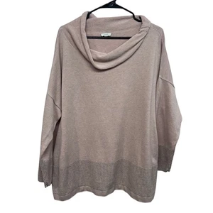 Pure Jill Mujer’s 2X Suéter Rosa Capucha Cuello Túnica Pullover Algodón Mezcla Lana - Imagen 1 de 6