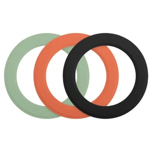 3Pcs Bague Autocollant Magnétique, Bague Adaptateur Magnétique, Noir/Orange/Vert Clair - Photo 1 sur 8