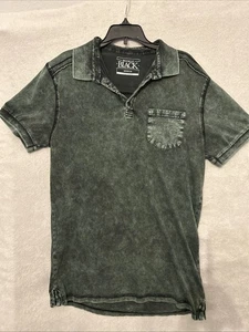 Buckle Black Label Lightweight Polo Shirt Green Size Medium Slim Fit - Picture 1 of 8