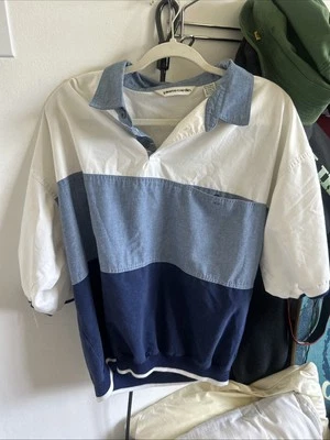 Polo Pierre Cardin Abotonado, Azul y Blanco, Talla M/L Foto 1 de 4