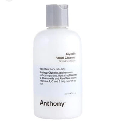 Limpiador facial glicólico Anthony todo tipo de piel ácido glicólico 240 ml 8 OZ para hombres Foto 1 de 2