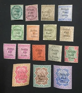 MOMEN: EAST AFRICA SG #49-63 1895-6 MINT OG H LOT #61541 - Picture 1 of 2