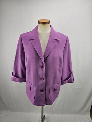 Chaqueta blazer para mujer Alfred Dunner malva 12 Foto 1 de 4