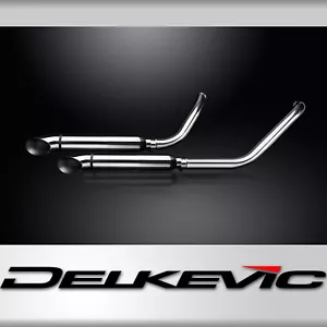 KAWASAKI MEAN STREAK EXHAUST VN1500 VN1600 02-08 2-2 410mm TURN OUT SILENCER - Picture 1 of 5