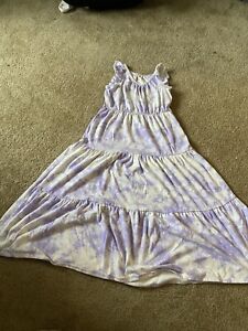 Cat & Jack Purple And White Dress Size 10/12 (Large)
