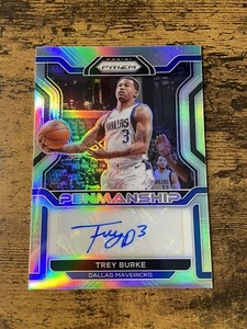2021-22 Panini Prizm Penmanship Silver Prizm Trey Burke #PM-TBK Auto Mavericks - Picture 1 of 2