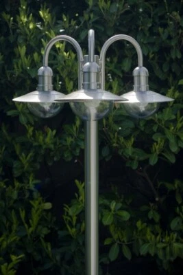 Laterne Gartenlaterne Kandelaber Außenlampe Stehleuchte Wegeleuchte Edelstahl - Bild 1 von 4