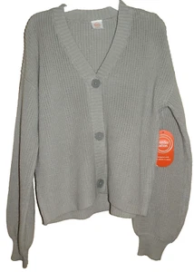 New Girls Small  6-6X Gray Cardigan Sweater Wonder Nation - Picture 1 of 2