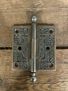 🏅Antique Door Hinge, “Lilly Pattern” Victorian, Eastlake, Ornate/Fancy 3.5” - Picture 1 of 4