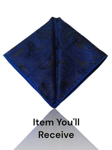 S & W 12.5 X 12.5 Pocket Square, Various Colors & Paisley Patterns. - Picture 1 of 7