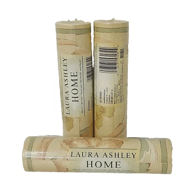 Laura Ashley Home Wallpaper Border Lot of 3 Rolls Sage Green Mauve Floral 15 YDS - Image 1 of 4