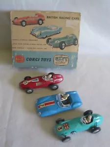 CORGI BRITISCH RACING GIFT SET No; 5 VERRY RARE MADE IN GREAT BRITAIN 1959 - Picture 1 of 24