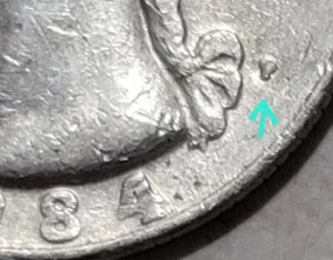 1984 P Washington Viertel, gefüllt mit Münzzeichen - Bild 1 von 3