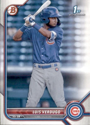 2022 BOWMAN PROSPECT 1ST CHICAGO CUBS - LUIS VERDUGO #BP-147 - Image 1 of 2