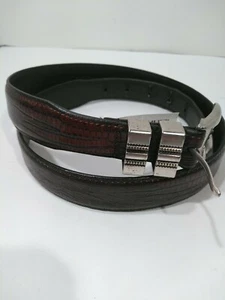 AML 1000 NWOT Retile Embossed Genuine Leather Belt Size 34... - Picture 1 of 6