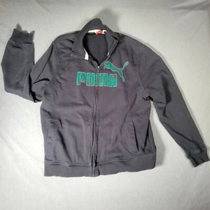 Chaqueta deportiva Puma vintage para hombre XL estilo de vida deportivo negra cremallera completa verde logotipo - Imagen 1 de 21