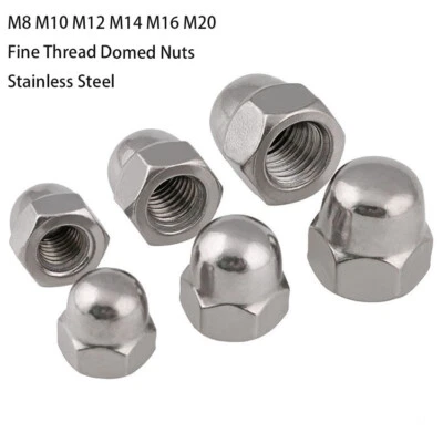 Hutmutter Feingewinde DIN 1587 Muttern hohe Form M8 M10 M12 M14-M20 Edelstahl A2 - Bild 1 von 4