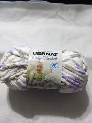 Bernat Baby Blanket Yarn 3.5 oz 100 g Skein - Little Lilac Dove - Chenille Yarn  - Image 1 of 4