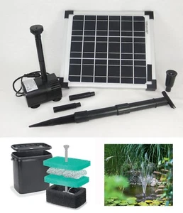 10 W GARTENTEICHPUMPE FILTER FILTERBOX SOLARPUMPE SOLAR TEICHPUMPE BACHLAUFPUMPE - Bild 1 von 9