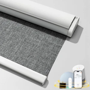 Motorized Blinds with Remote,100% Blackout Smart Blinds for Window Cordless Elec - Picture 1 of 7