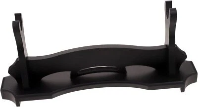 KATOKU WOOD HORIZONTAL SINGLE KATANA SWORD TABLE DISPLAY STAND Holder Rack Samurai