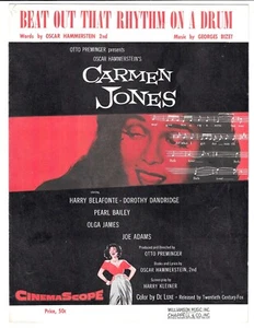 DOROTHY DANDRIDGE Sheet Music BEAT OUT THAT RHYTHM ON A DRUM / CARMEN JONES - Picture 1 of 7