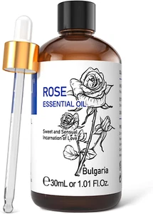 Rose Essential Oil for Diffuser, Skin, Hair, Perfume, Candle Making 30Ml (1 Fl O - Picture 1 of 12