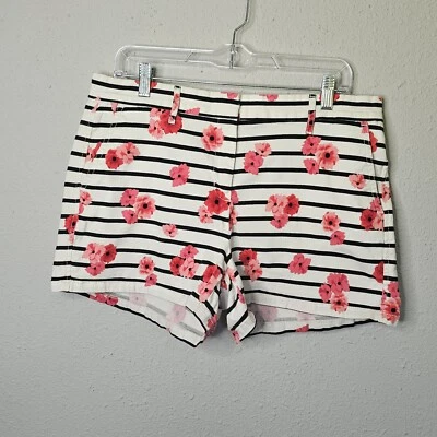 Pantalones Cortos de Caminar Chinos Florales Elle Rayas para Mujer Rosa Negro Blanco Talla 12 Foto 1 de 4