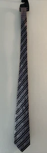 Versace Men's Gray/Black/White 100% Silk Textured Tie - Picture 1 of 10