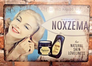 Retro Style 12"x8" Medicated NOXZEMA skin cream Advertising Sign. A Great Gift! - Picture 1 of 8