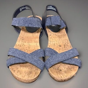 Women’s Sz 9.5 Sandals G. H. Bass Lorna Cork Wedge Open Toe Summer Shoe - Picture 1 of 5