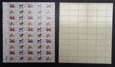 25 VF US Sheets 1415a-1418a 1970 Christmas Precancel - Image 1 of 2