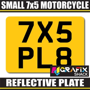 7X5 Placa Reflectante Motocicleta Motocicleta Pista Espectáculo Novedad Matrícula - Imagen 1 de 4