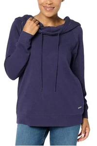 Peace Love World Women's Alina French Terry CowlNeck Sweatshirt Night - Picture 1 of 1