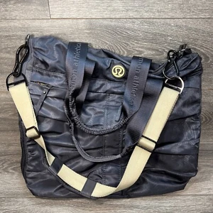 Lululemon Vintage Tote Bag Athletic Gym Bag Gray Crossbody Tote Strap, Handles - Picture 1 of 7