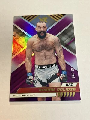 2023 CHRONICLES UFC XR ROMAN DOLIDZE 4/49 PURPLE FOIL SP - Image 1 of 2