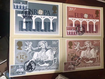 Set of 4 Europa franked PHQ Postcards.  15th May 1984  - Image 1 of 4