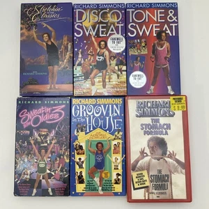 Richard Simmons Lot Of 6 VHS - Sweating To The Oldies -Vintage Video Tapes - Picture 1 of 8