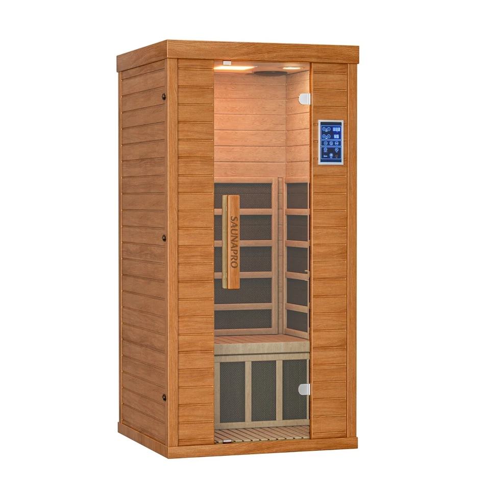 1- Person Infrared Sauna, Remotely Controllable Indoor Sauna, Low EMF 1200W/120V - Image 1 of 4