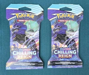 Pokemon TCG Sword & Shield Chilling Reign 2021 Unopened 2 Pack Blooster 20 Cards - Picture 1 of 5