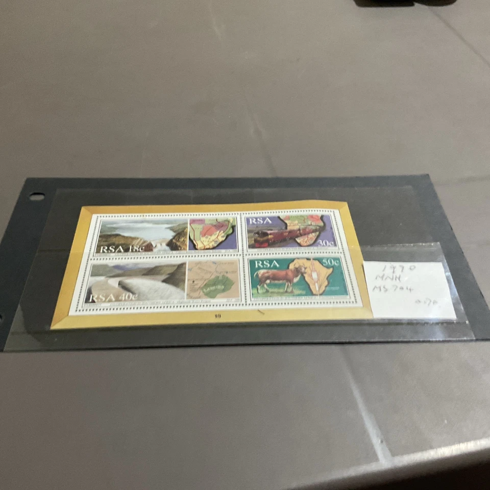 Mini hoja de sello Sudáfrica MNH Ms 704 circ 1990 Foto 1 de 1