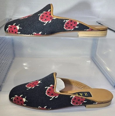 Zapatos sin cordones para mujer Zalo Grace LadyBug 🐞 negros/rojos talla 6,5 M Foto 1 de 4