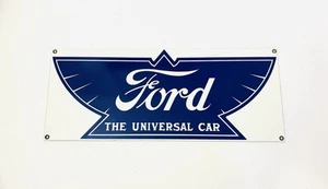 Ford The Universal Car Porcelain Enameled Steel Sign - Picture 1 of 2