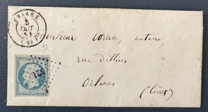 Napoleon yt 14 S / Brief Briare (Loiret) / PC 521/1854 - Bild 1 von 3