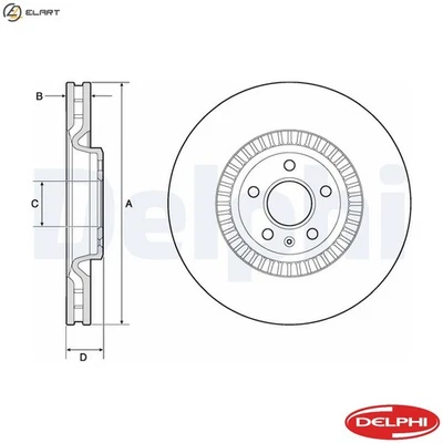 2x BRAKE DISC BG9171C FOR PEUGEOT AUDI A6/S6/Allroad A8L A7/Sportback/S7 1.4L A6 - Image 1 of 4