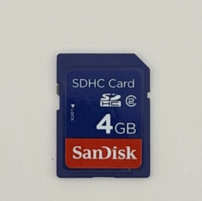 4 GB SD Card Secure Digital Memory Card - SanDisk - Class 2 Camera, Drones Etc. - Image 1 of 2