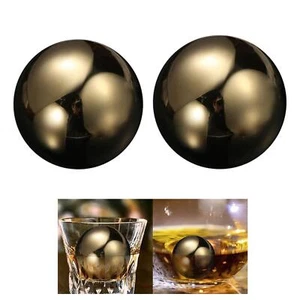 Stainless Steel Reusable Ice Cube Gift Set Quickly Cooling Round Whisky Ball - Picture 1 of 14
