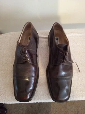 Zapatos Oxford Bacharach de cuero marrón para hombre talla 10,5 Foto 1 de 3