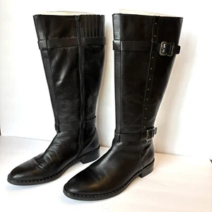 Diba Rider Knee High Black Leather Riding Boot Classic Equestrian Women’s Sz 9.5 - Picture 1 of 16