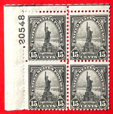 US Sc#696 1931 Statue of Liberty Plate Blk of 4 Mint NH OG Perf:11x10 1/2 (8-234 - Image 1 of 3